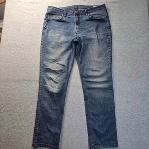 Buffalo David Bitton Jackson Slim Straight Jeans Mens 38x34 Blue Medium Wash